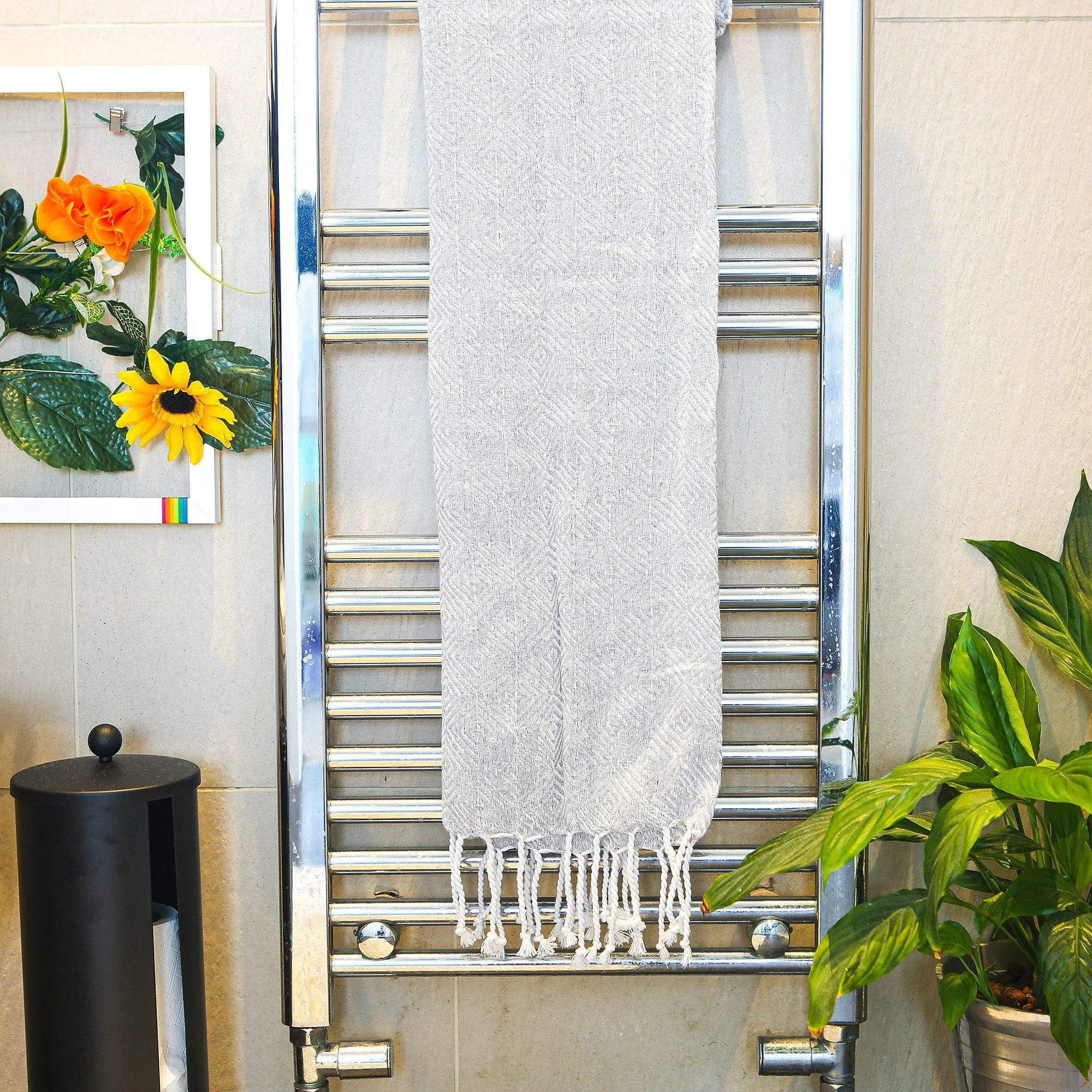 170cm x 90cm Turkish Cotton Diamond Bath Towel - By Nicola Spring