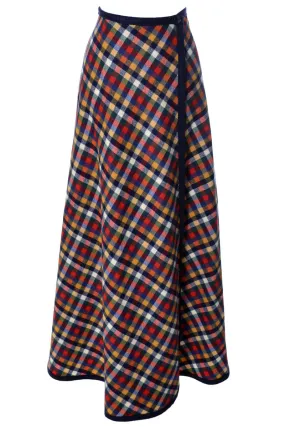 1960's Pendleton Knockabouts Red Plaid Wrap Vintage Maxi Skirt