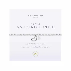 A Little 'Amazing Auntie' Bracelet | Silver Plated