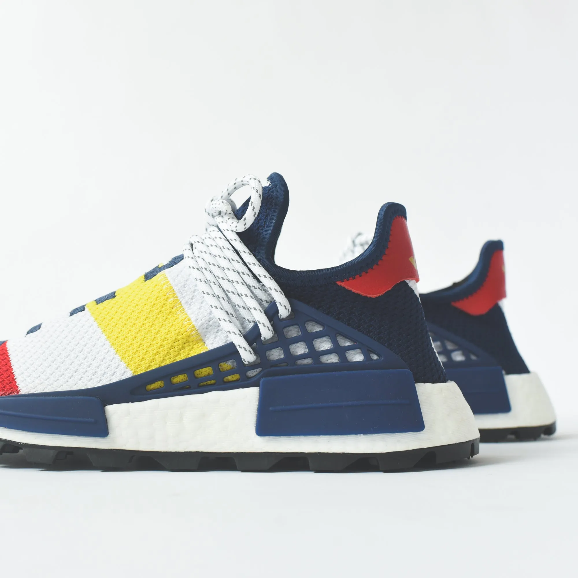 adidas Consortium x Pharrell Williams BBC Hu NMD - White / Scarlet / Bright Yellow