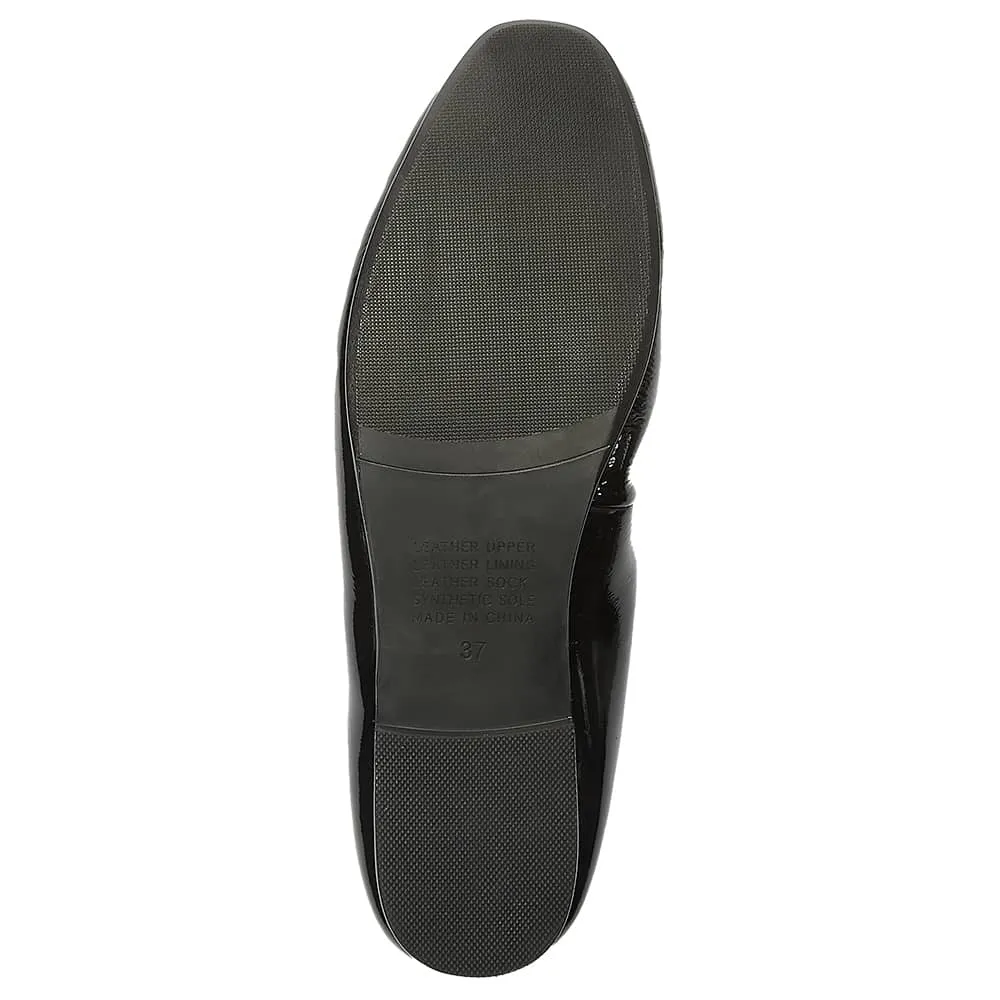 Allegra Flat in Black Patent