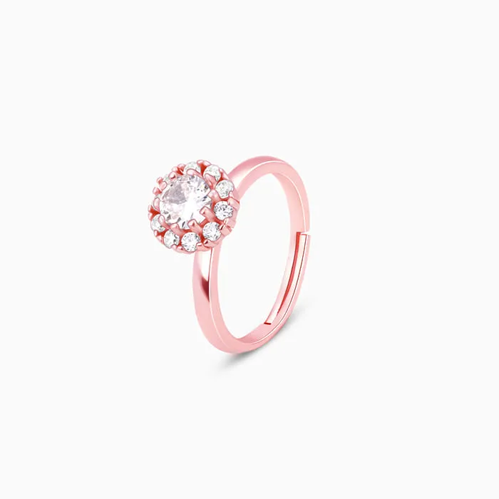 Anushka Sharma Rose Gold Solitaire Spin Ring