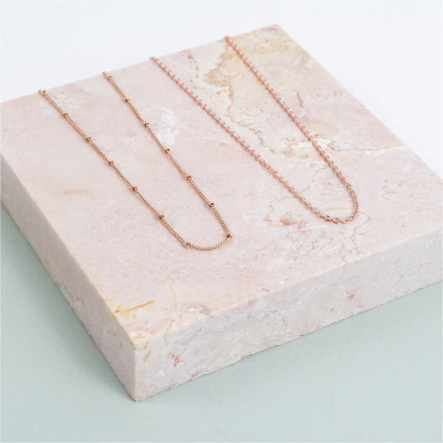 Barbican Rose Gold Vermeil Beaded  Chain