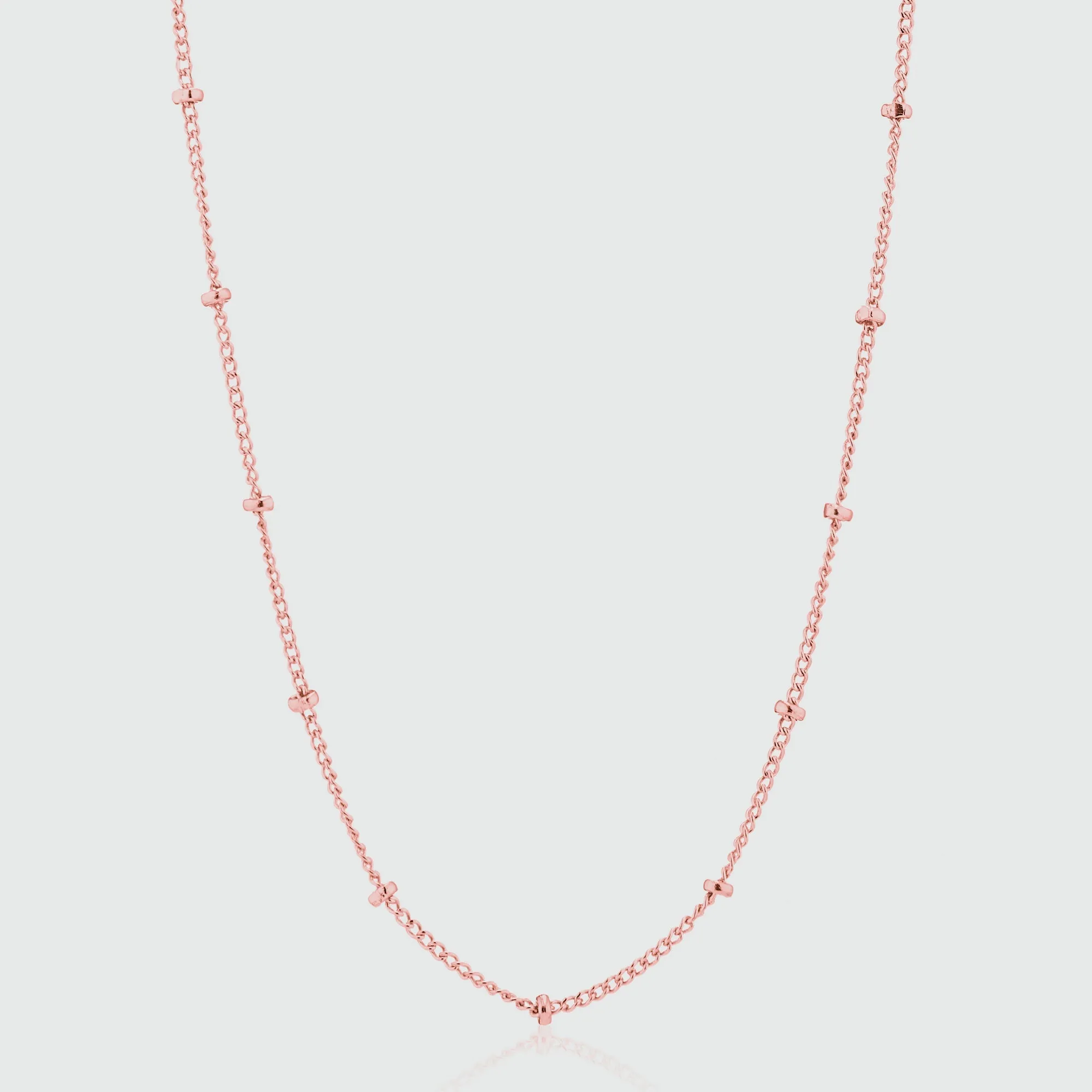 Barbican Rose Gold Vermeil Beaded  Chain