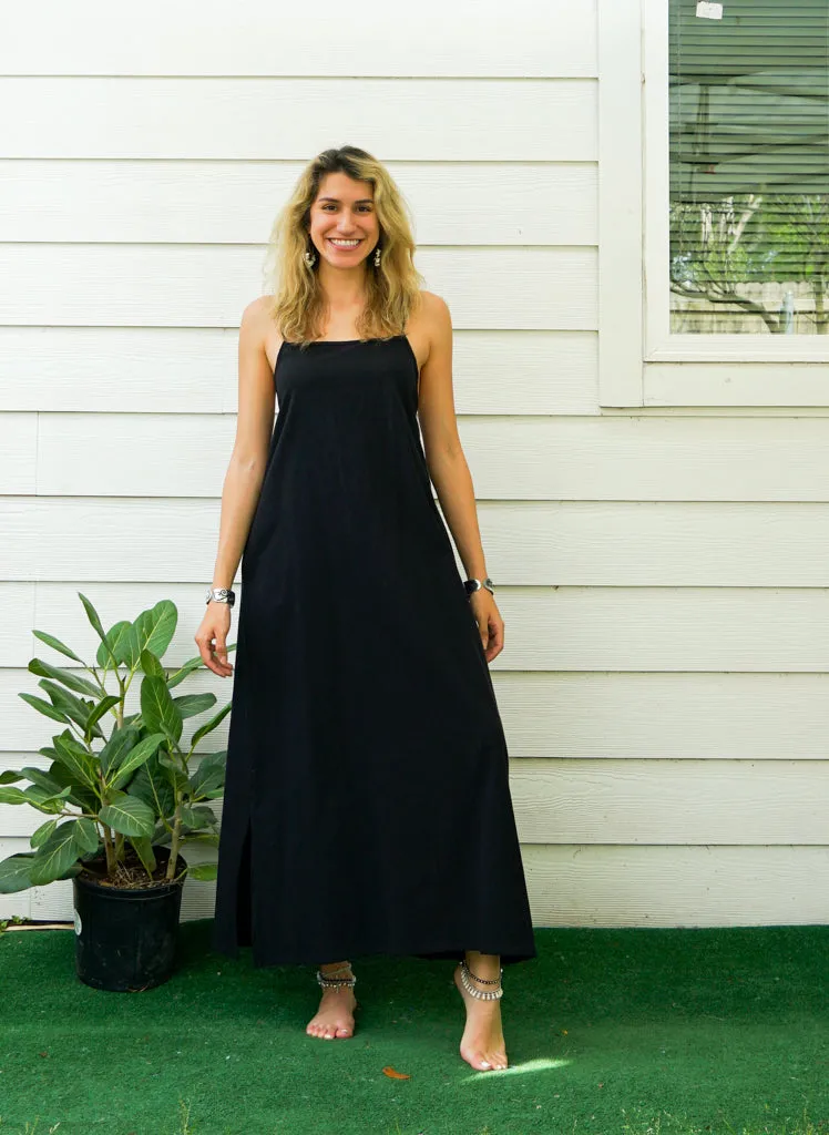 Black Cotton Boho SunDress