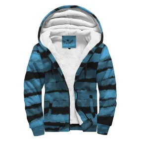 #blue/black JAXS N CROWN Sherpa Hoodie blue/blk