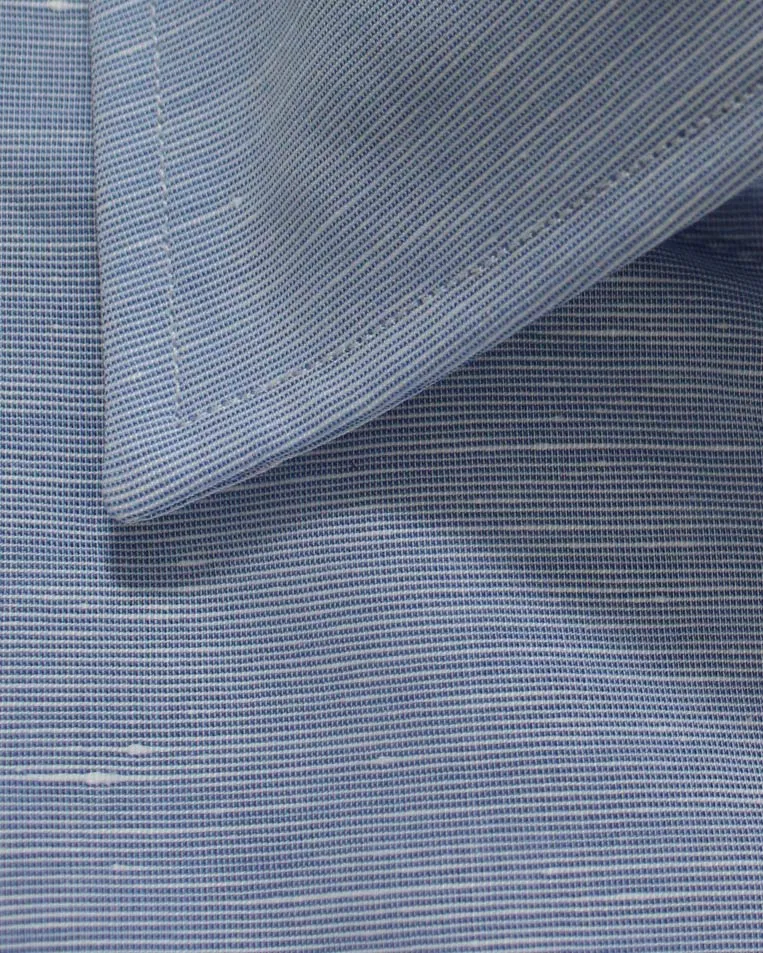 Canali Dress Shirt Blue Pattern - Exclusive Collection - Linen Cotton - Modern Fit 40 - 15 3/4