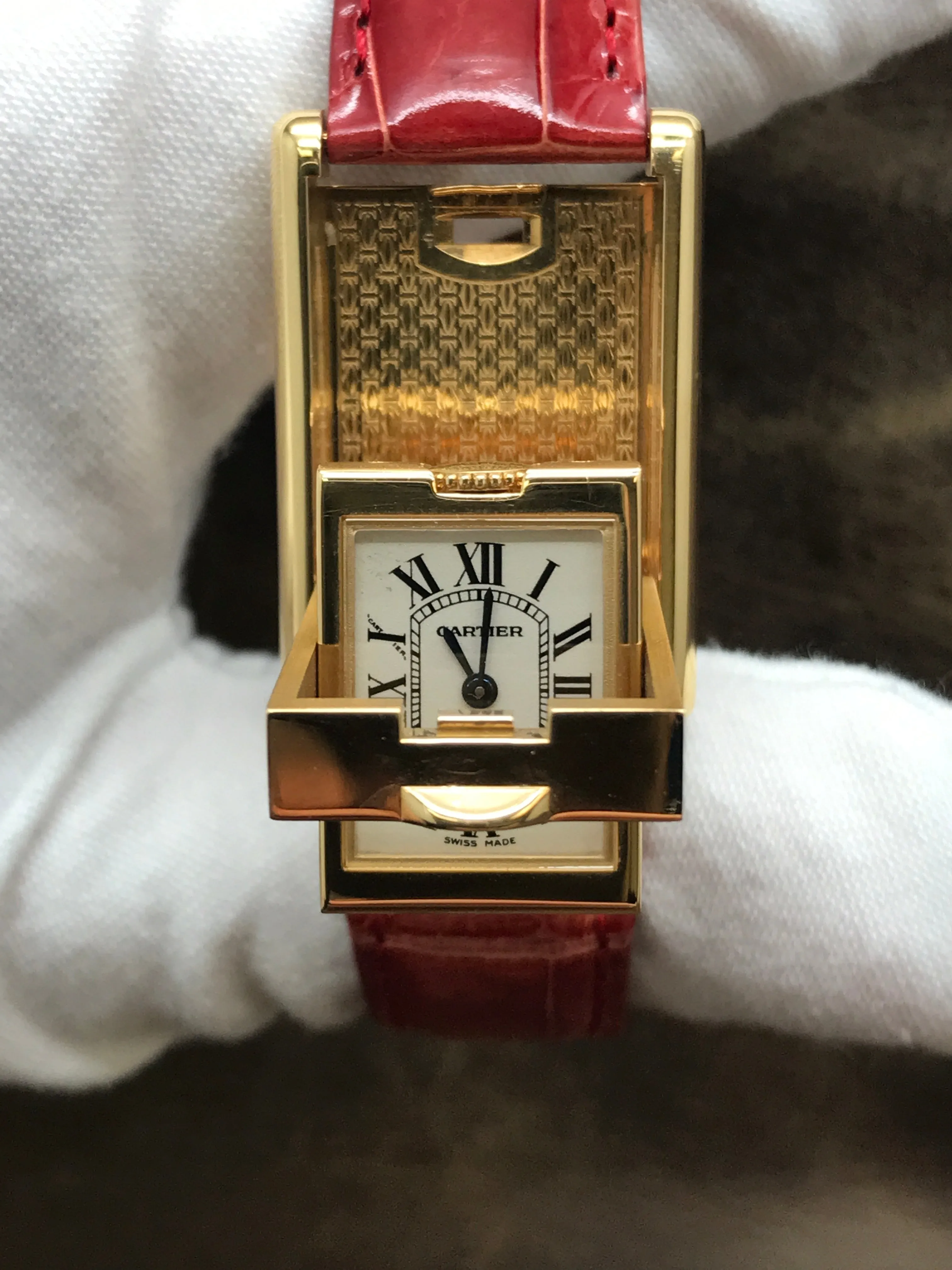 Cartier Basculante 2480 White Dial Quartz Women's Watch