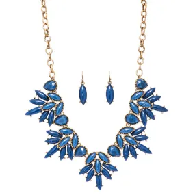 Clara Blue Flower Statement Necklace