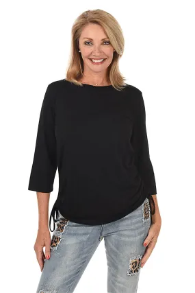 Classic Side Shirred Knit Top