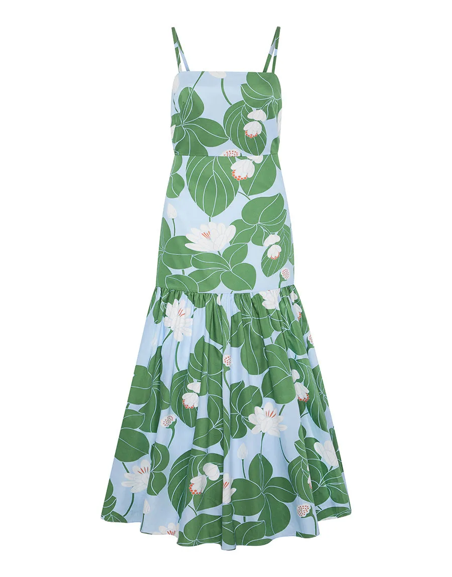 Cordiela Cotton Maxi Dress - Waterlily Green - SALE