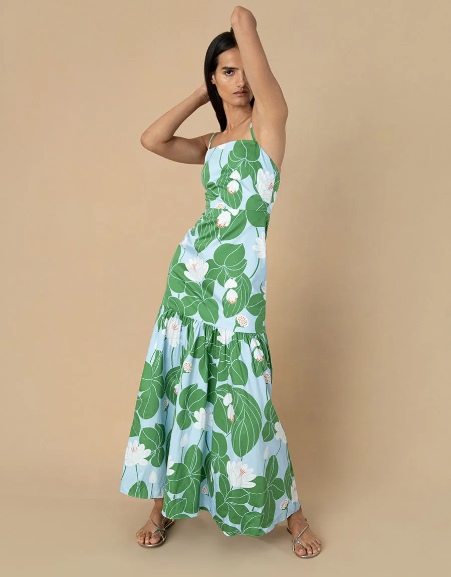 Cordiela Cotton Maxi Dress - Waterlily Green - SALE