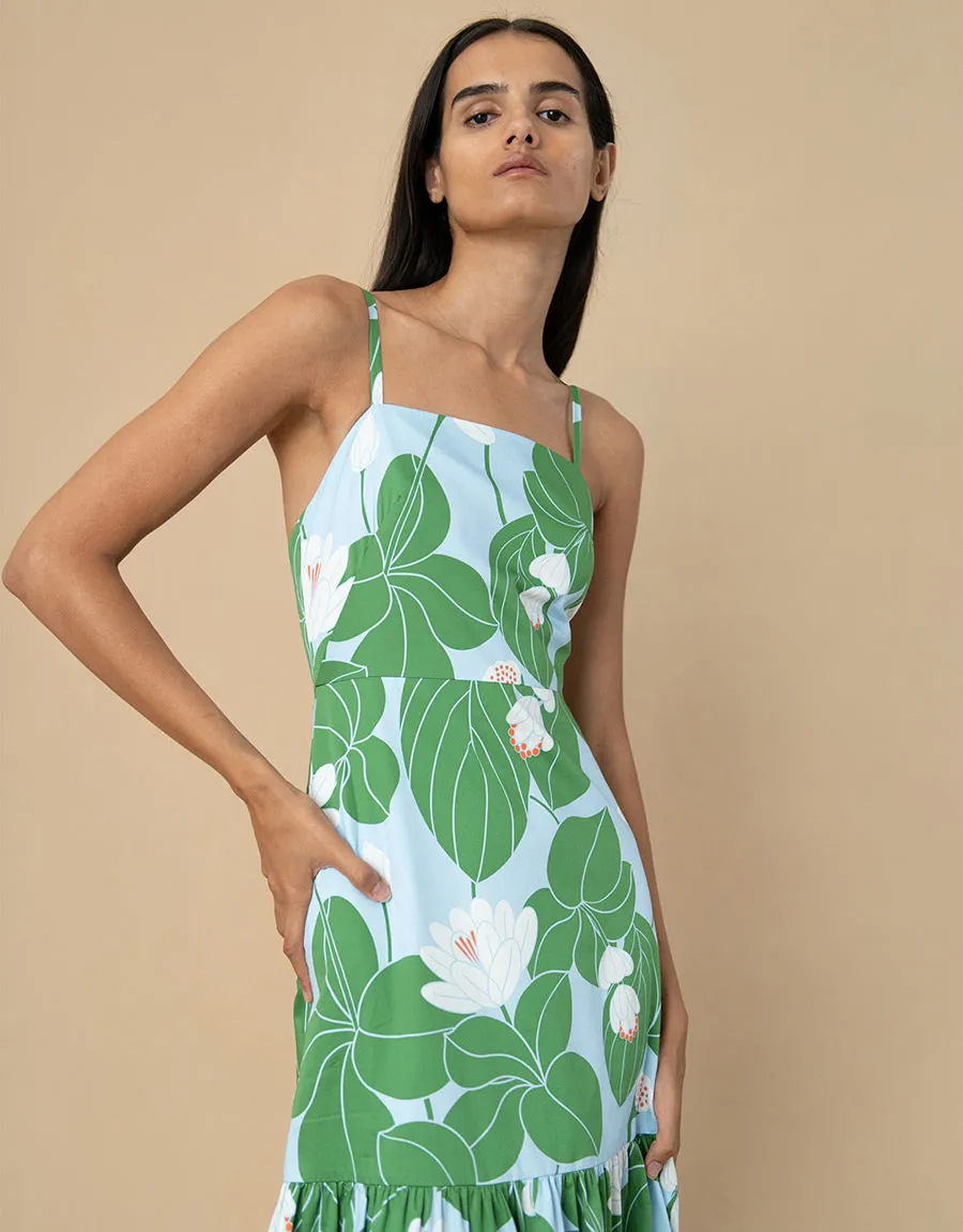 Cordiela Cotton Maxi Dress - Waterlily Green - SALE