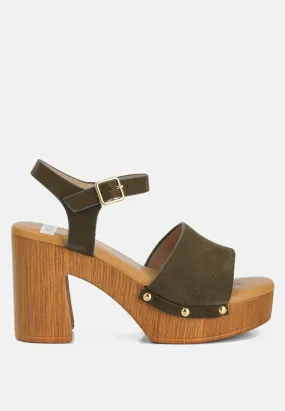 Daniela Suede High Block Sandals By Ruw