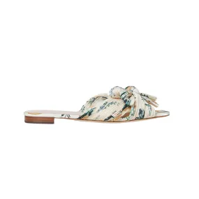 Daphne Pleated Knot Flat Sandal Nova Floral