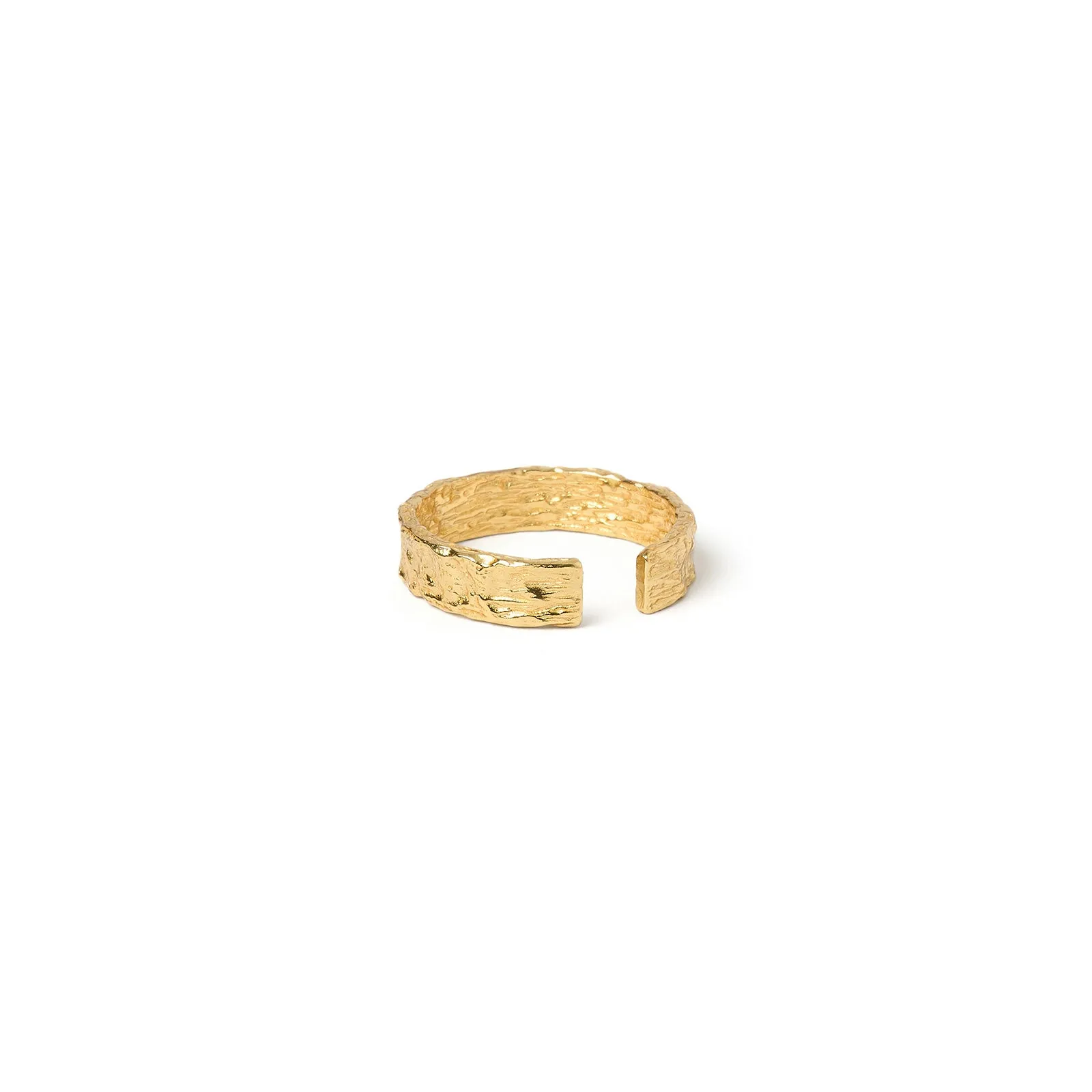 Eros Gold Textured Ring - Medium