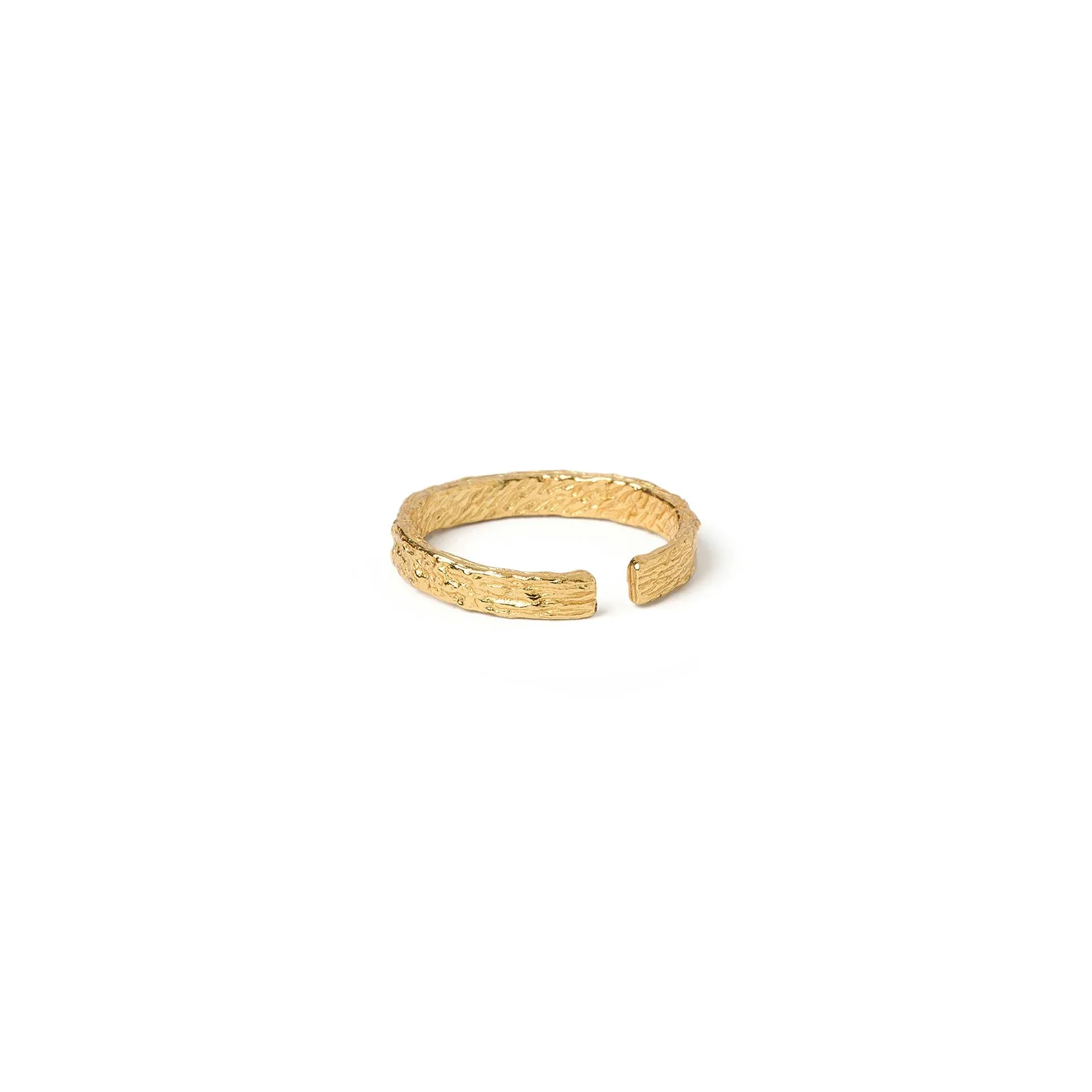 Eros Gold Textured Ring - Small