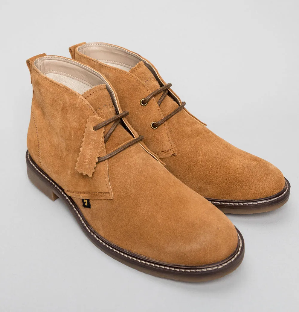 Farah Briggs Suede Desert Boots Tan Brown