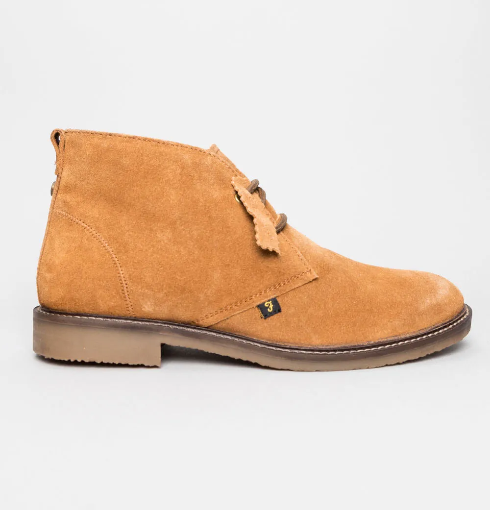 Farah Briggs Suede Desert Boots Tan Brown