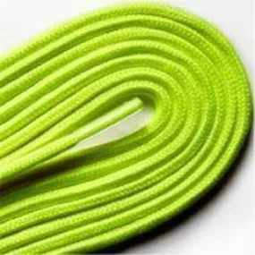 Fashion Thin Round Dress 1/8 Laces Custom Length with Tip - Neon Yellow (1 Pair Pack) Shoelaces