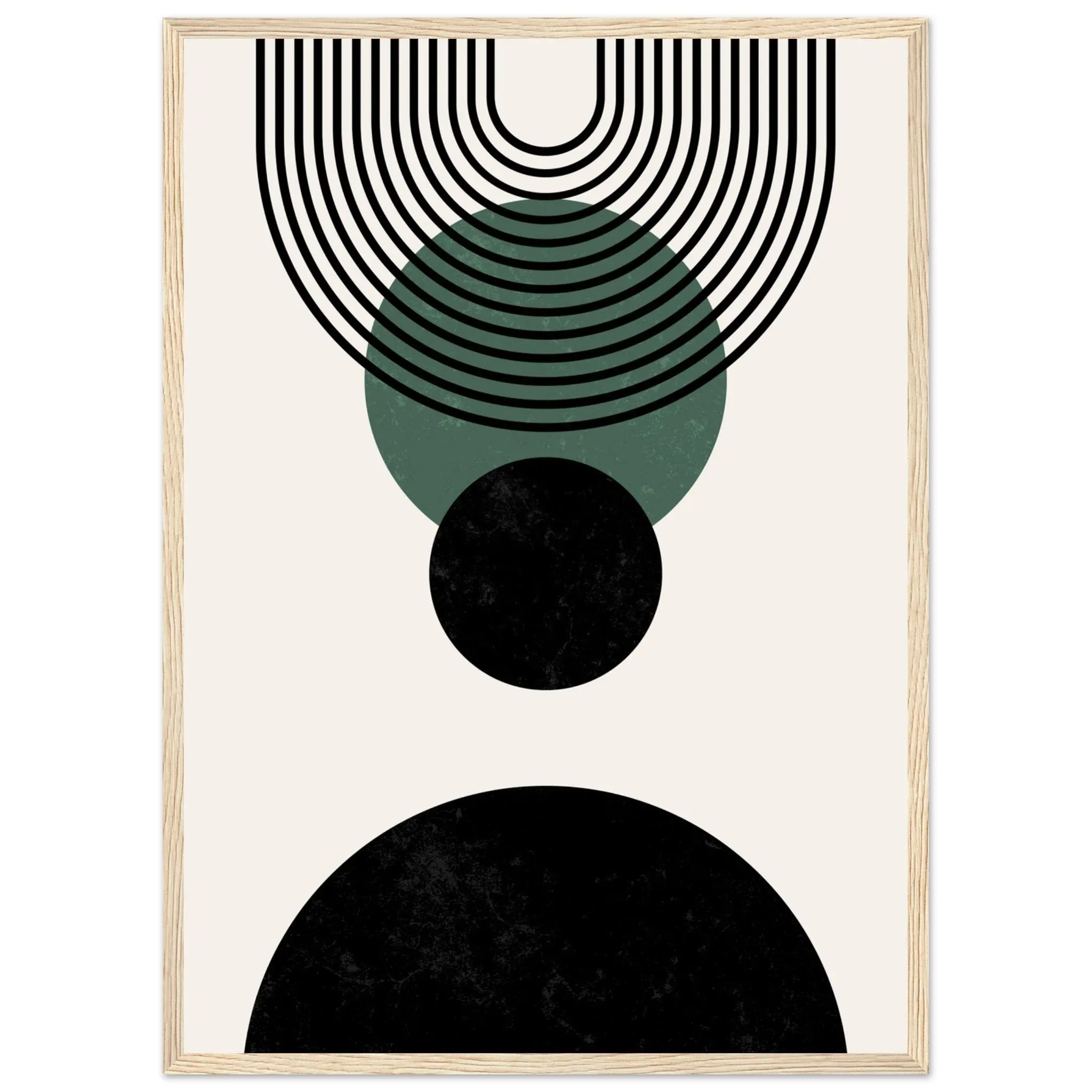 Green And Black Minimalist Wall Art