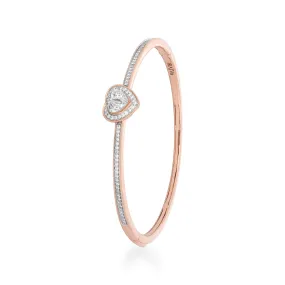 Heart Core Diamond Bangle