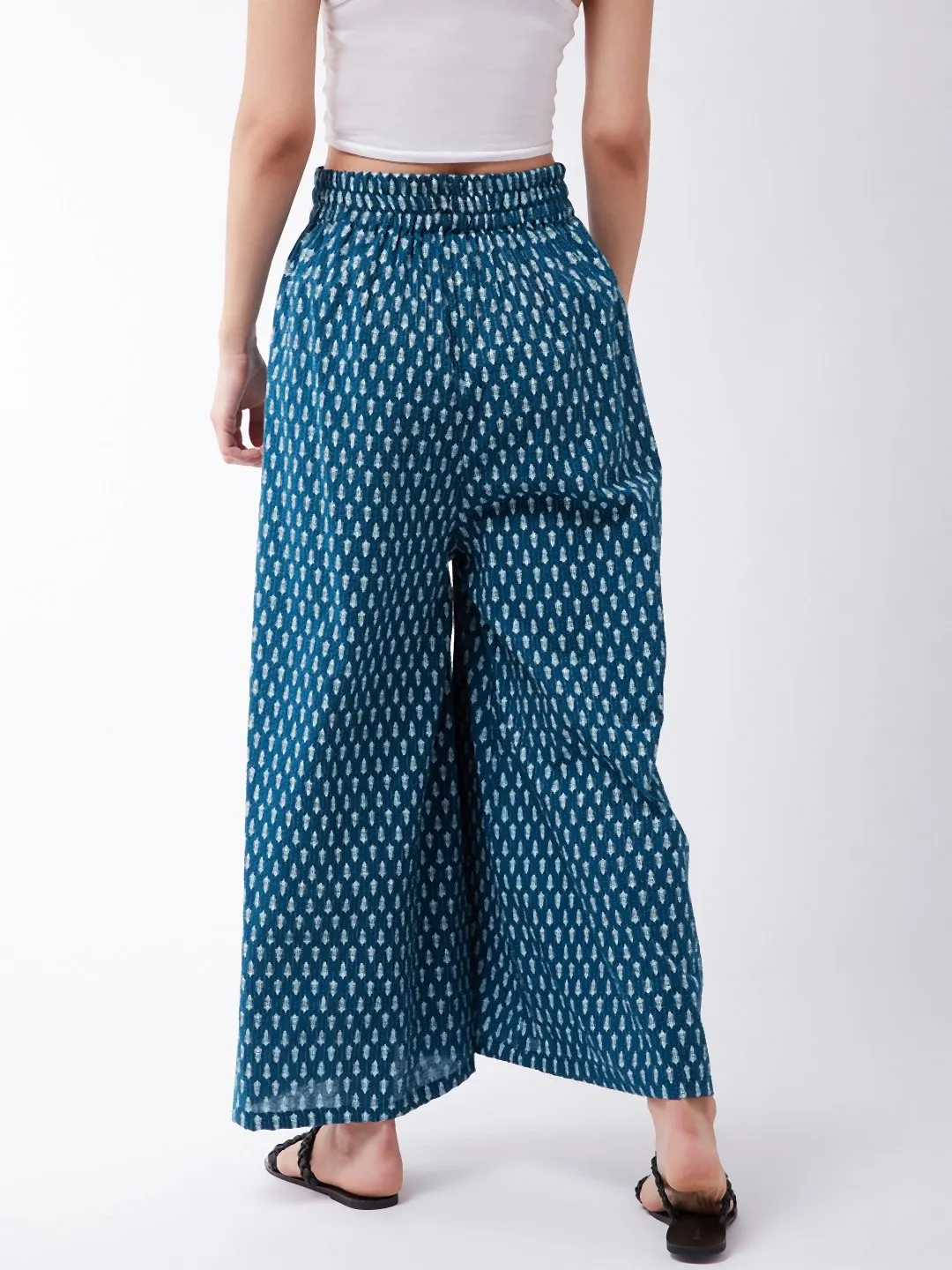 Indigo Blue Flared Pants