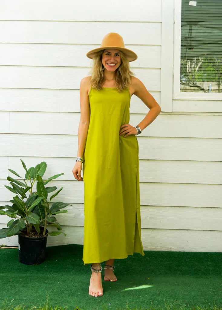 Lime Cotton Boho SunDress