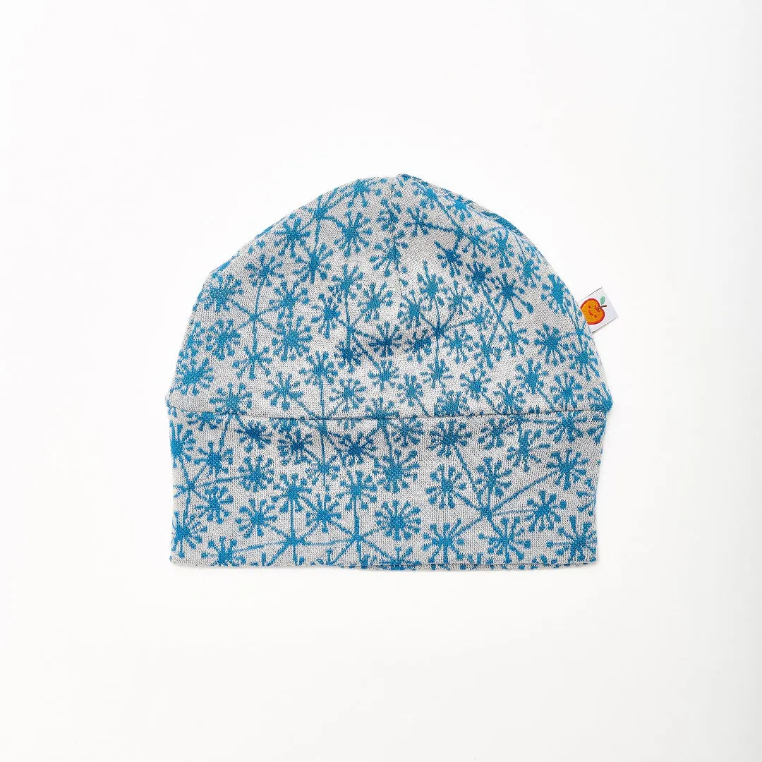 Lined baby hat "Dandelion Blue/Rib Glacier"