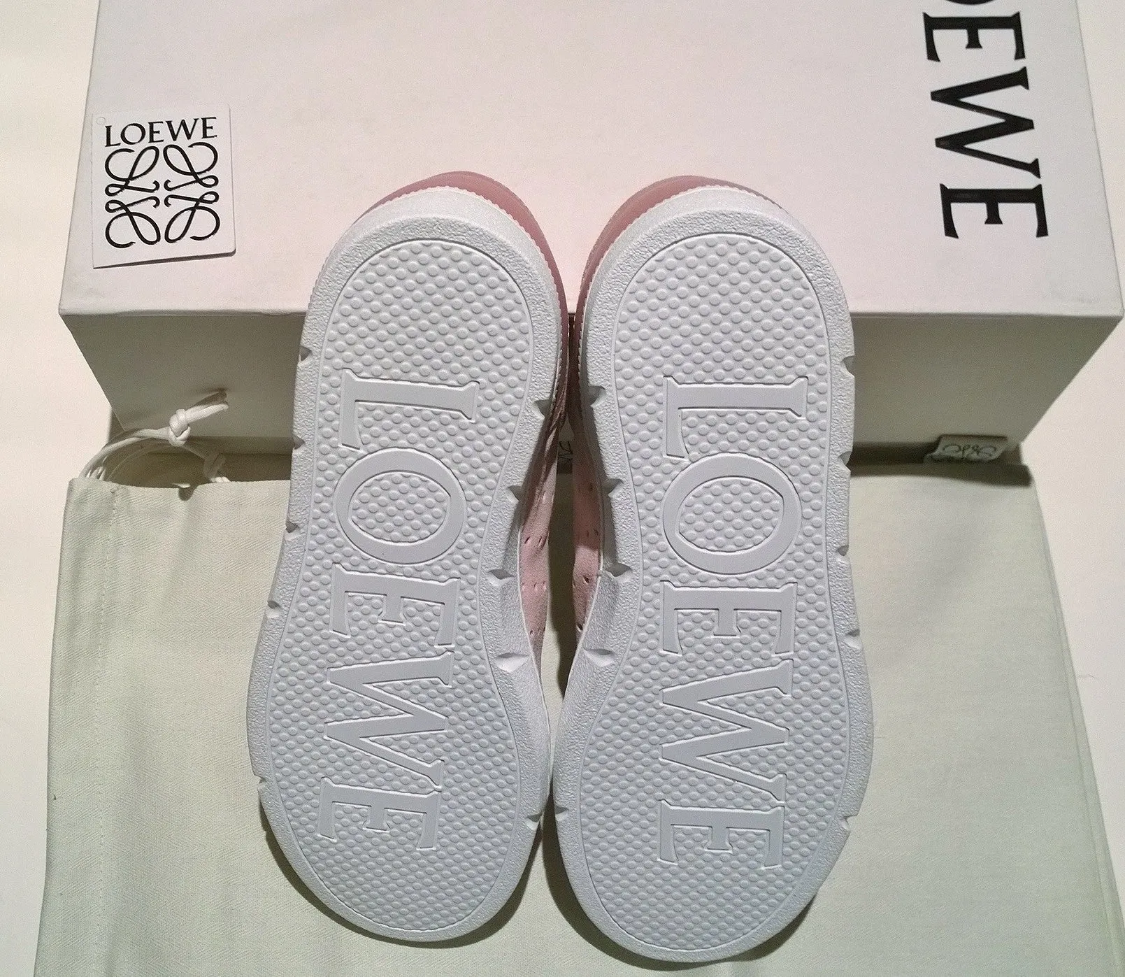 Loewe Soft Sneakers in Light Pink Suede