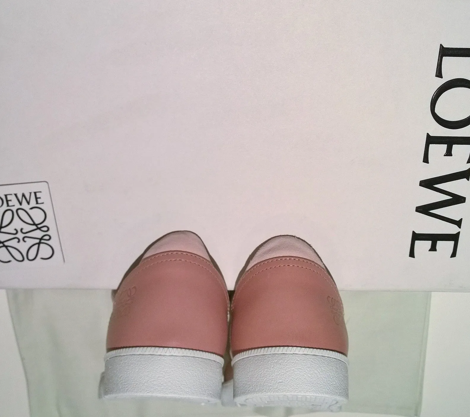 Loewe Soft Sneakers in Light Pink Suede