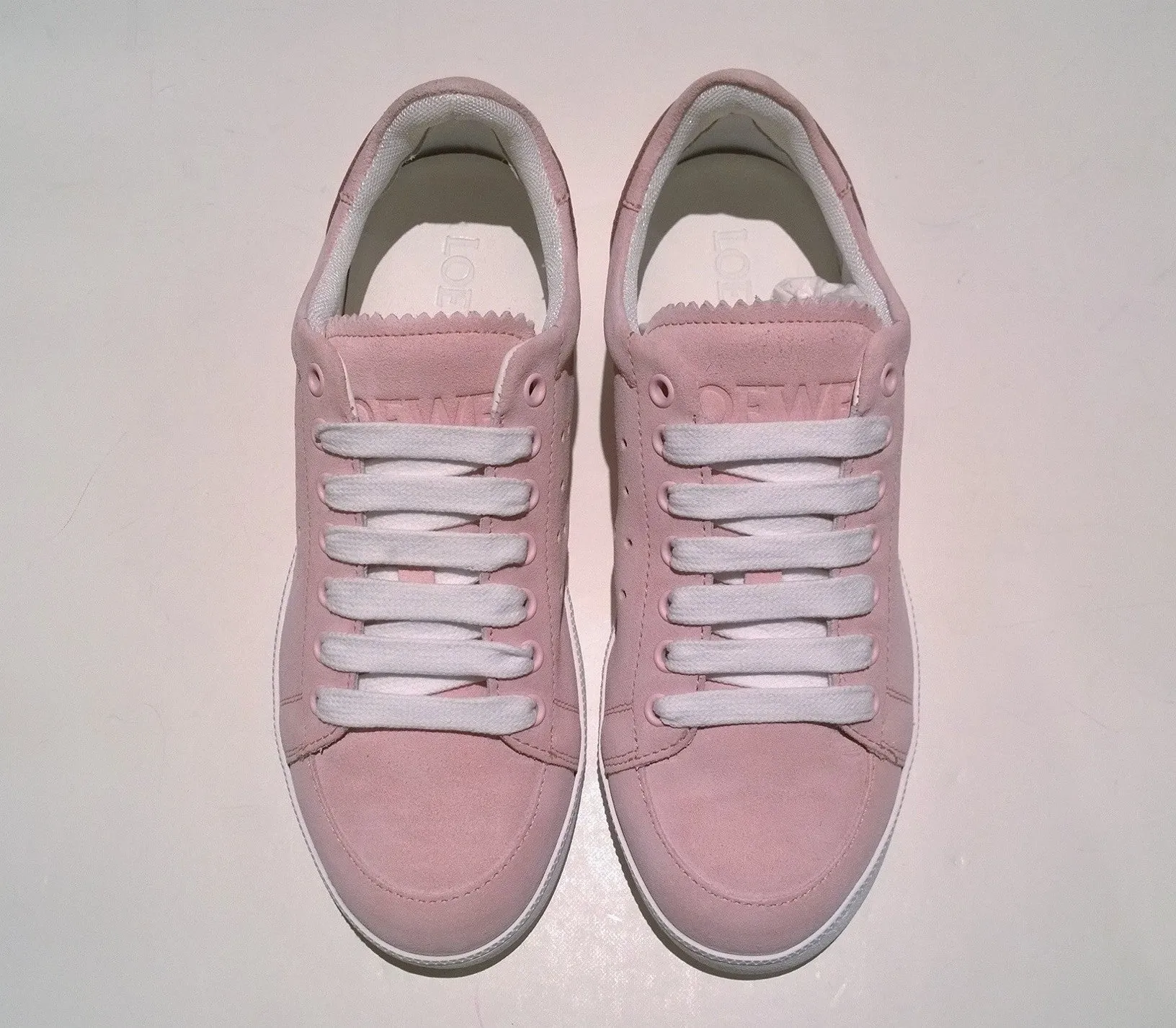 Loewe Soft Sneakers in Light Pink Suede