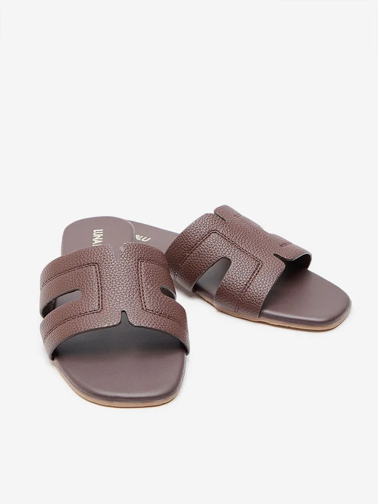 LUNA BLU Brown Cut-Out Design Slides