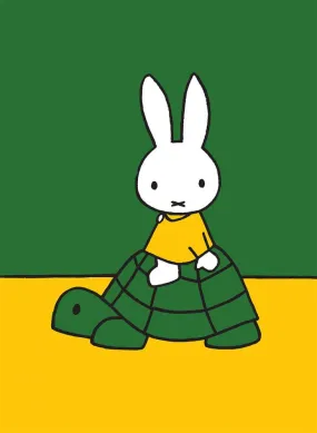 Miffy on a Tortoise Mini Poster