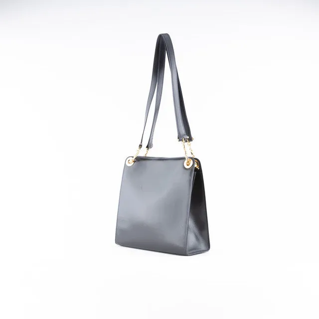 Navy Chain Shoulder Bag