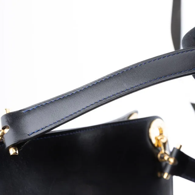 Navy Chain Shoulder Bag