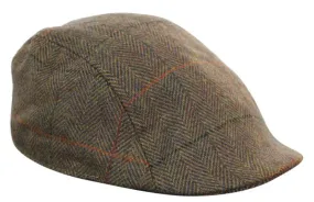 Nelson - Men's Tweed Grandad Flat Caps Hats Blinders Check Classic