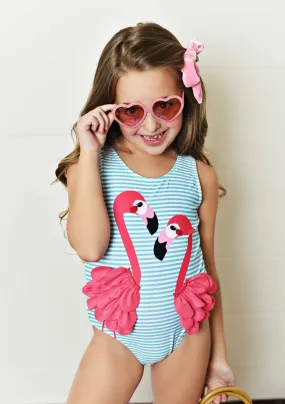 Pink Flamingo One Piece Suit