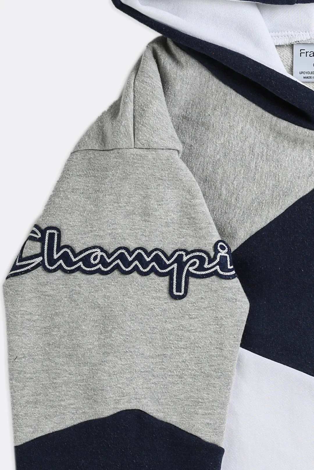 Rework Champion Patchwork Crop Sweatshirt - S