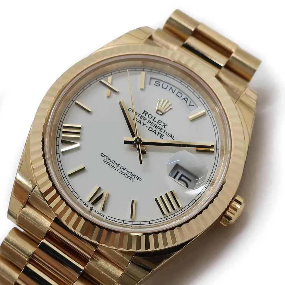 Rolex Day-Date 228238 White Roman YG 2023 Automatic Men's Watch