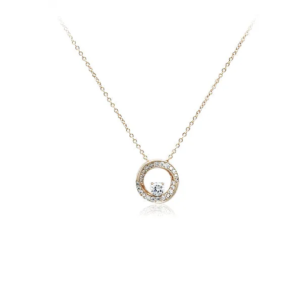 Round Cubic Zirconia Pendant