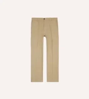 Sand Textured Cotton Flat Front Chino