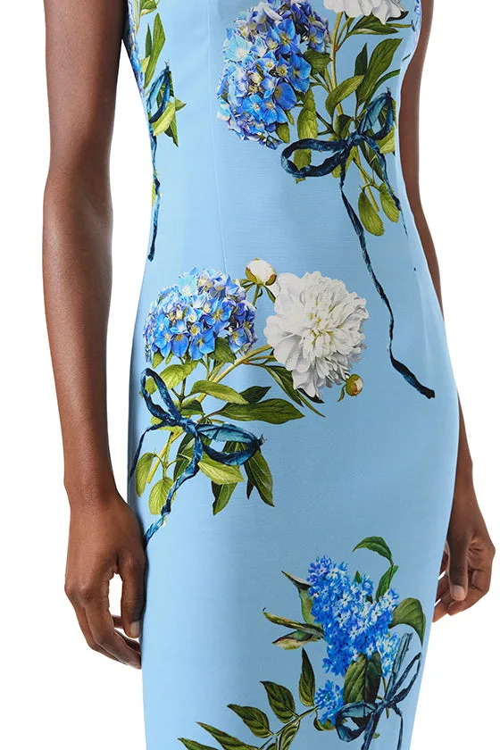 Scoop Neck Floral Midi Dress