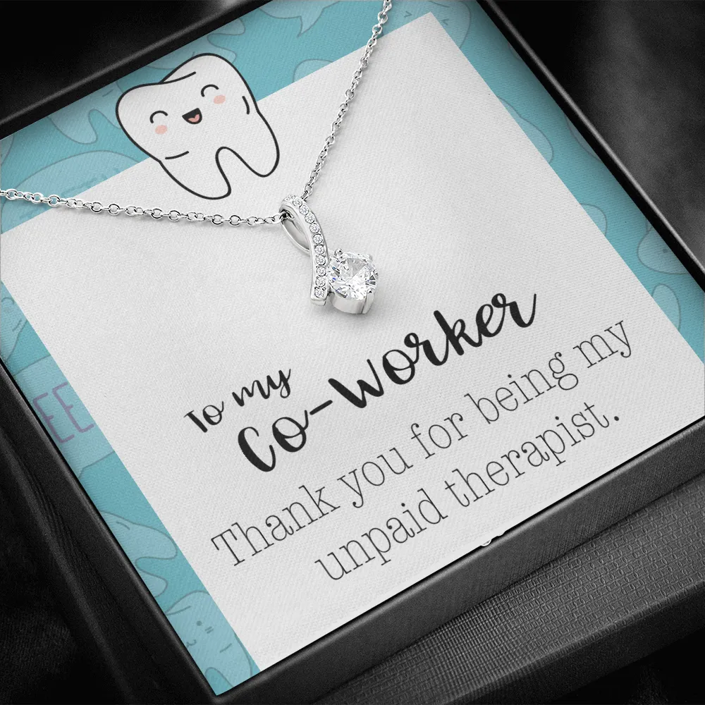 To My Co-Worker Happy Tooth Alluring Beauty Necklace