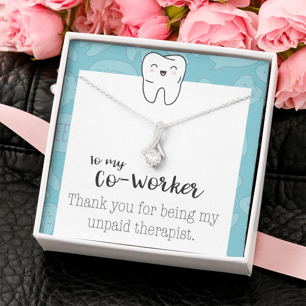 To My Co-Worker Happy Tooth Alluring Beauty Necklace