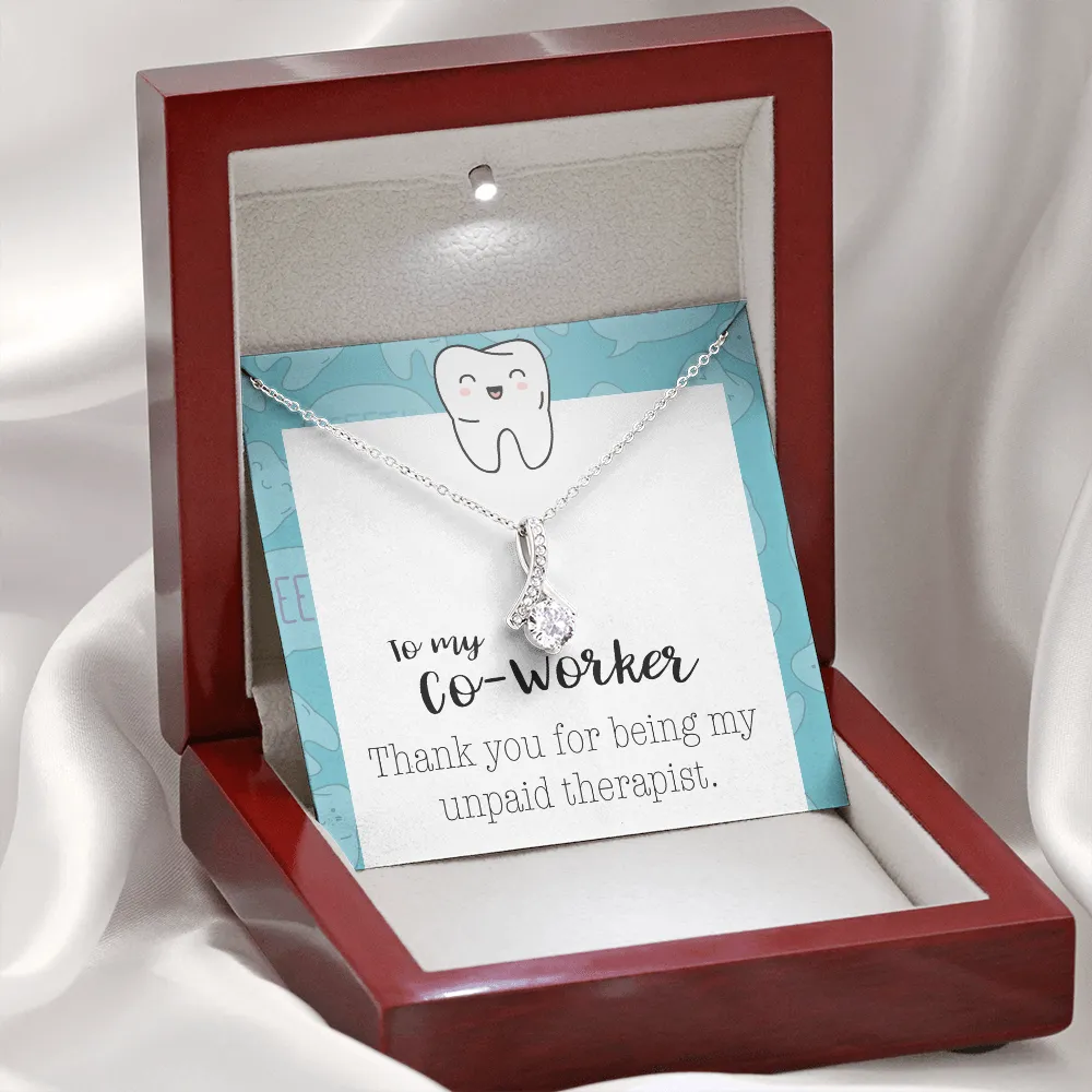 To My Co-Worker Happy Tooth Alluring Beauty Necklace