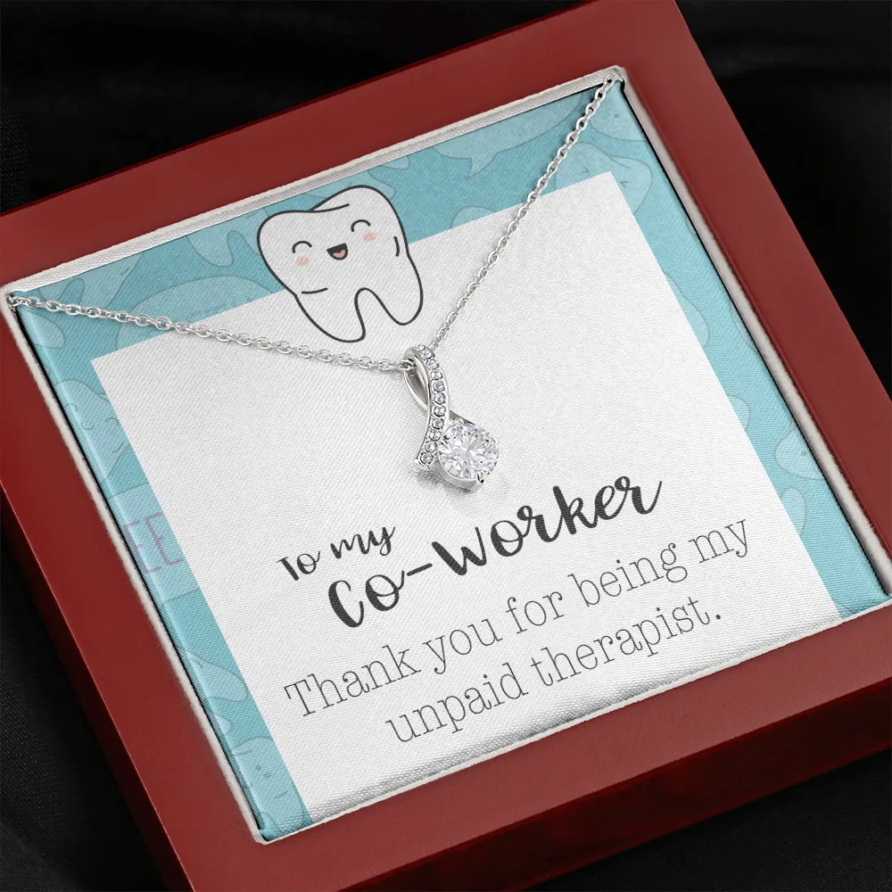 To My Co-Worker Happy Tooth Alluring Beauty Necklace